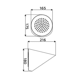 Soffione a muro tondo ø17cm - Serie Delfi