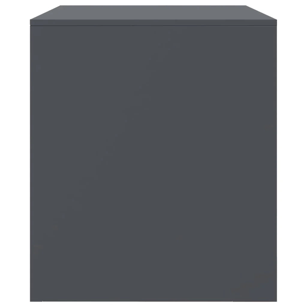 Mobile TV multimediale mensola TV credenza TV sala da pranzo soggiorno camera da letto antracite 67 x 39 x 44 cm acciaio antracite 02_0026396