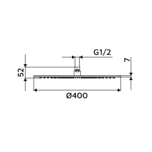 Soffione tondo ø40cm - Serie Olimpia