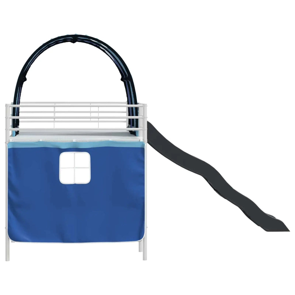 Struttura del letto loft per bambini Bianco e Blu 80 x 200 cm