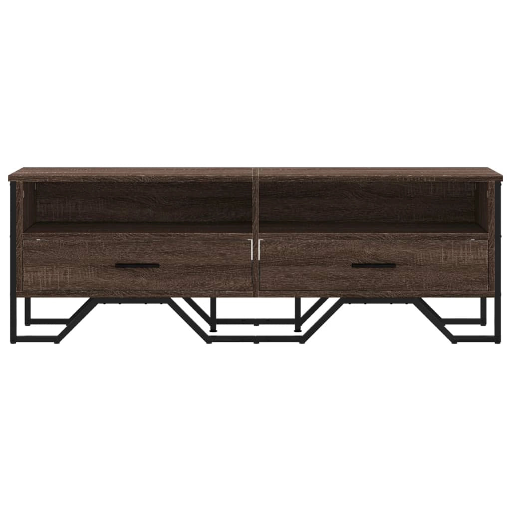 Mobile TV multimediale mensola TV credenza mobile TV sala da pranzo soggiorno camera da letto rovere 122 x 34 x 41 cm legno ingegnerizzato marrone 02_0027161