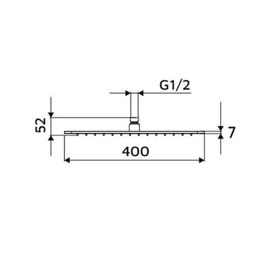 Soffione quadrato 40x40cm - Serie Corinto