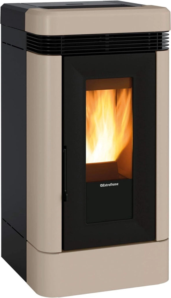 Extraflame LUCIA Plus Stufa a Pellet Canalizzata Libera Installazione Tortora