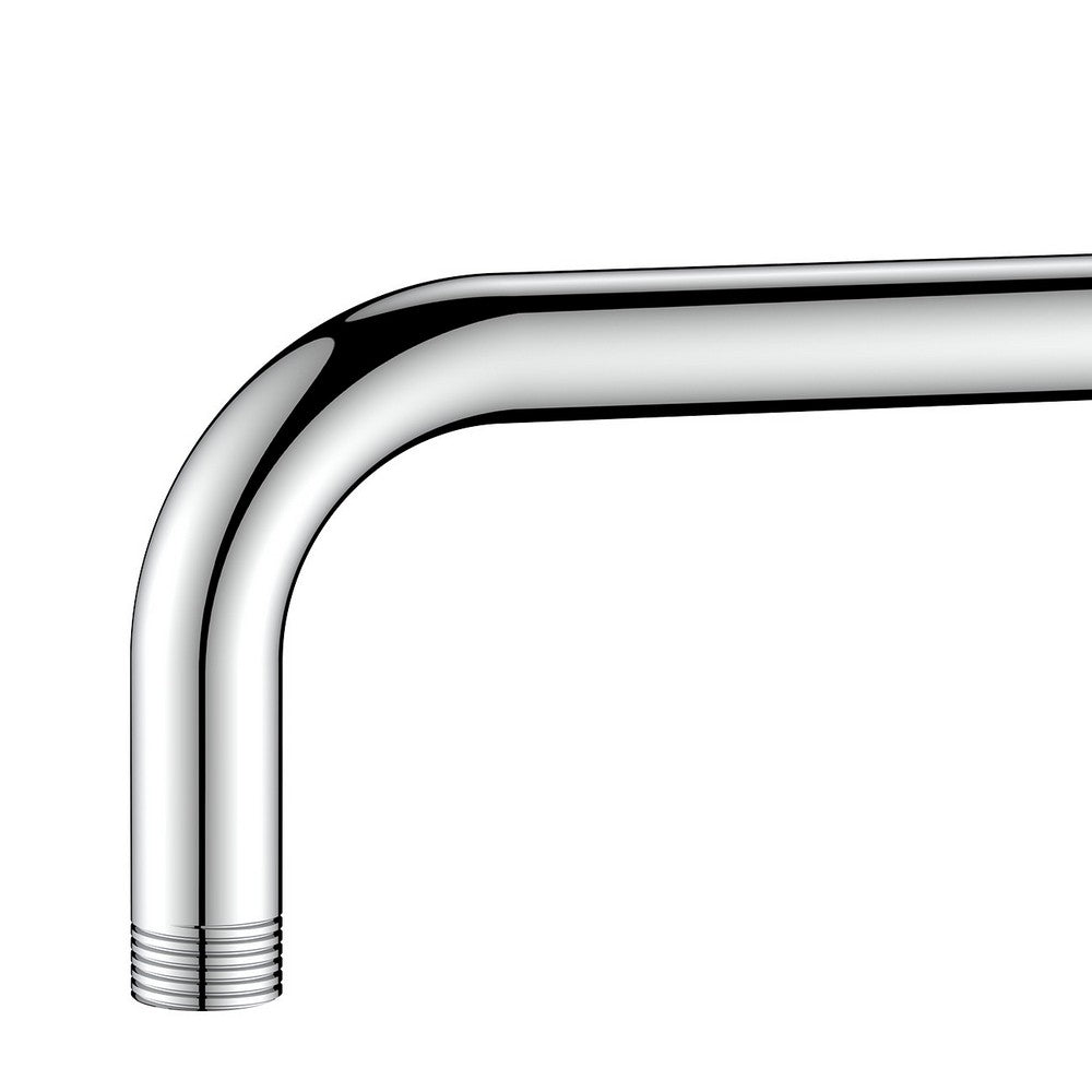 Braccio doccia tondo lungo 20 cm con rosone