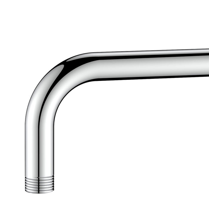 Braccio doccia tondo lungo 20 cm con rosone