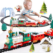 Treno di Natale elettrico - Treno di Natale elettrico - Treno intorno all'albero di Natale - Decorazione di Natale a vapore - Treno di Natale giocattolo - Treno di Natale con luce e suono - Decorazione di Natale - Accessori del villaggio di Natale