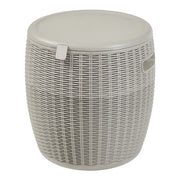 Sgabello da giardino con refrigeratore 44 x 40 cm marrone chiaro 03_0011102