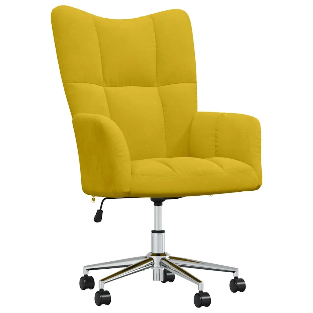 Divano Sedia-Poltrona Relax Giallo Senape in Velluto 347856
