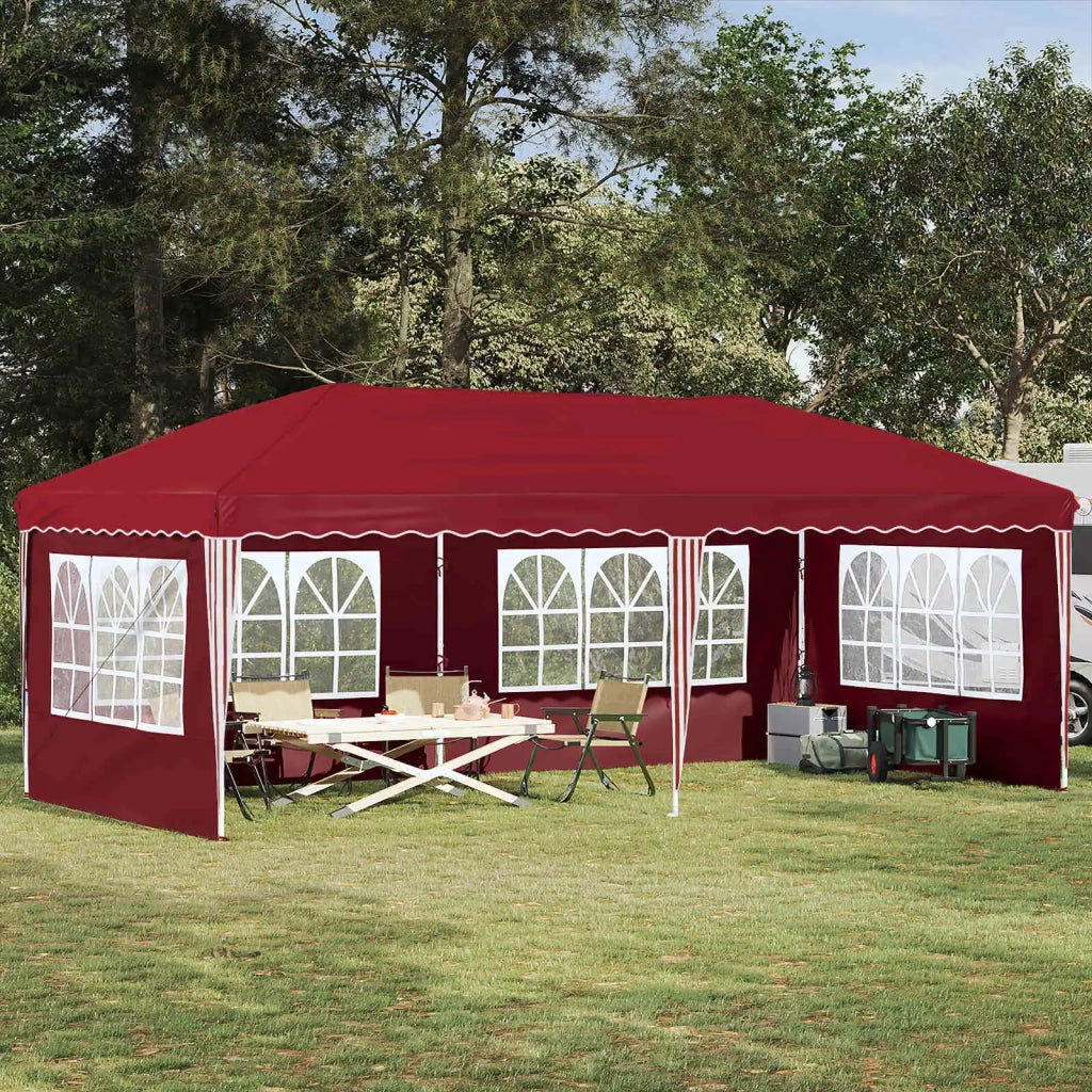 Tenda per feste a pop-up 575 x 289 x 245 cm Borgogna