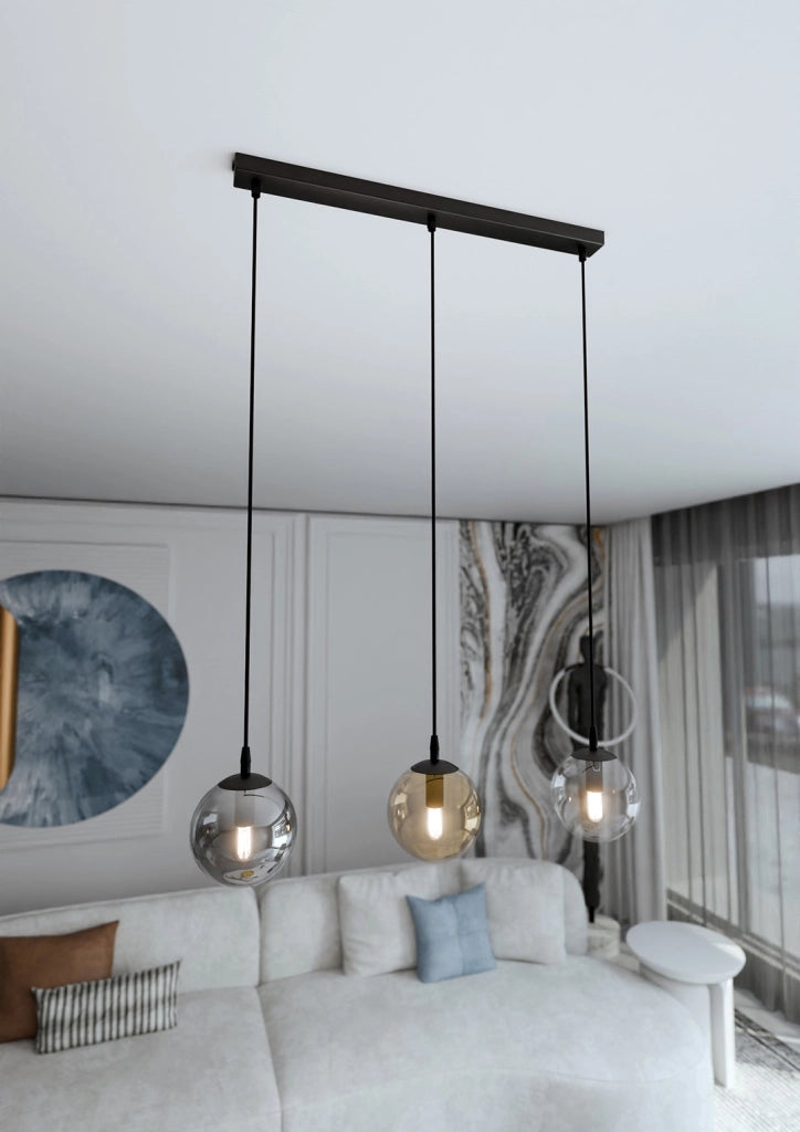 Lampadario Emibig COSMO 3 Black Mix 3xE14 70cm dimmerabile
