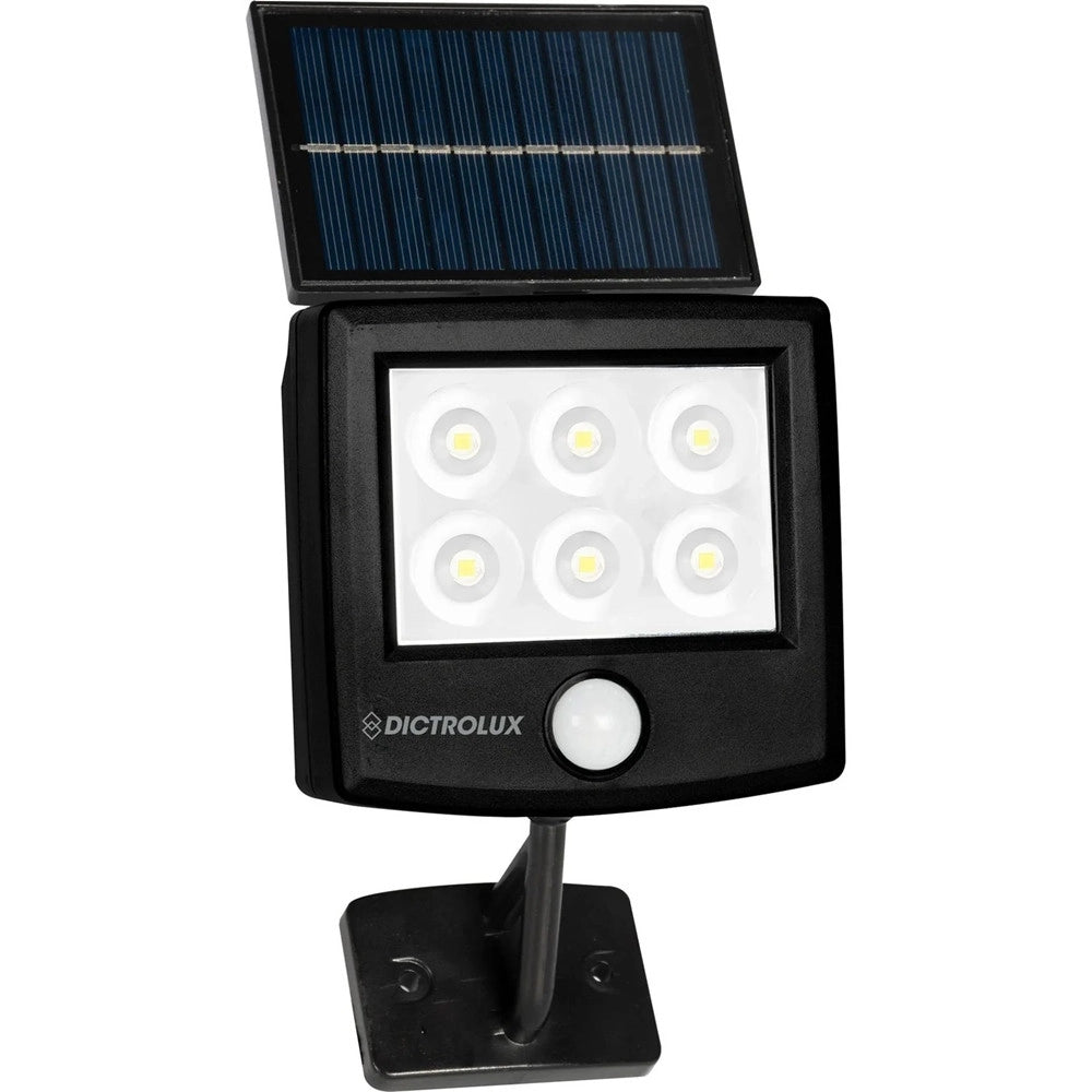 Trade Shop - Faretto Solare Led Luce Naturale Con Pannello Orientabile Sensore Movimento Crepuscolare -