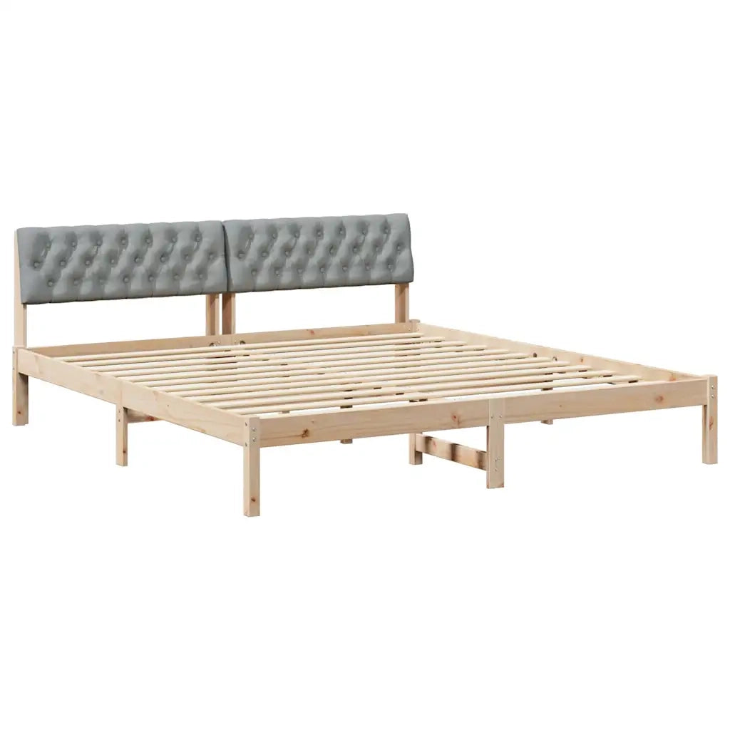 Struttura del letto-Giroletto Marrone e grigio chiaro 180 x 200 cm 441601