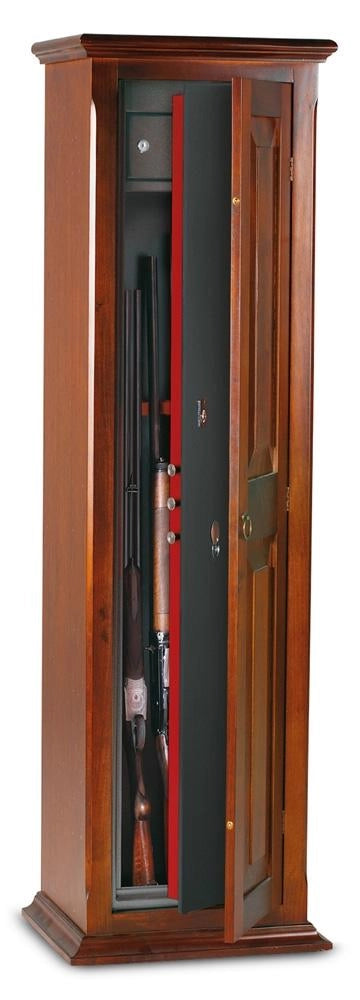 Fuciliera Portafucili a Chiave per 11 Armi con Tesoretto Serie Riv. Legno Technomax - 1605X625X370Mm