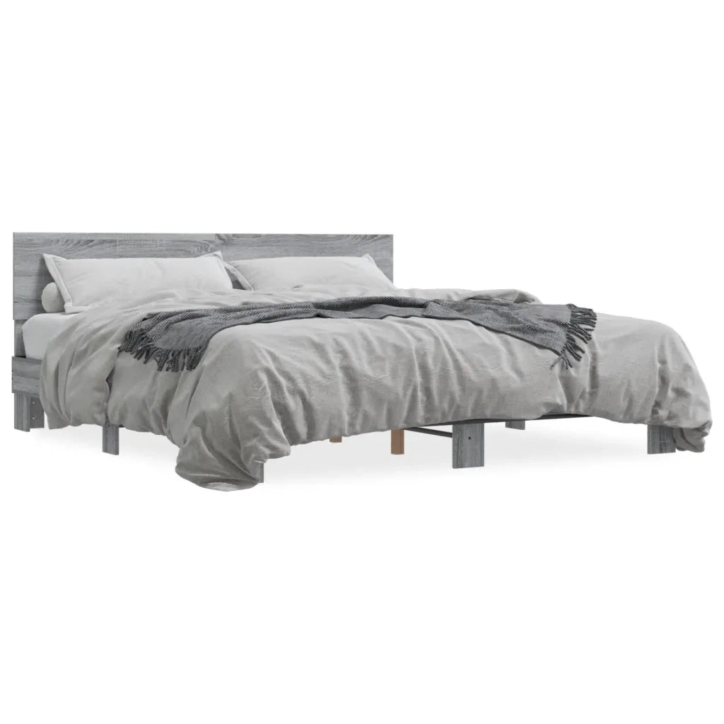 Giroletto Grigio Sonoma 200x200 cm in Legno Multistrato Metallo 3280175