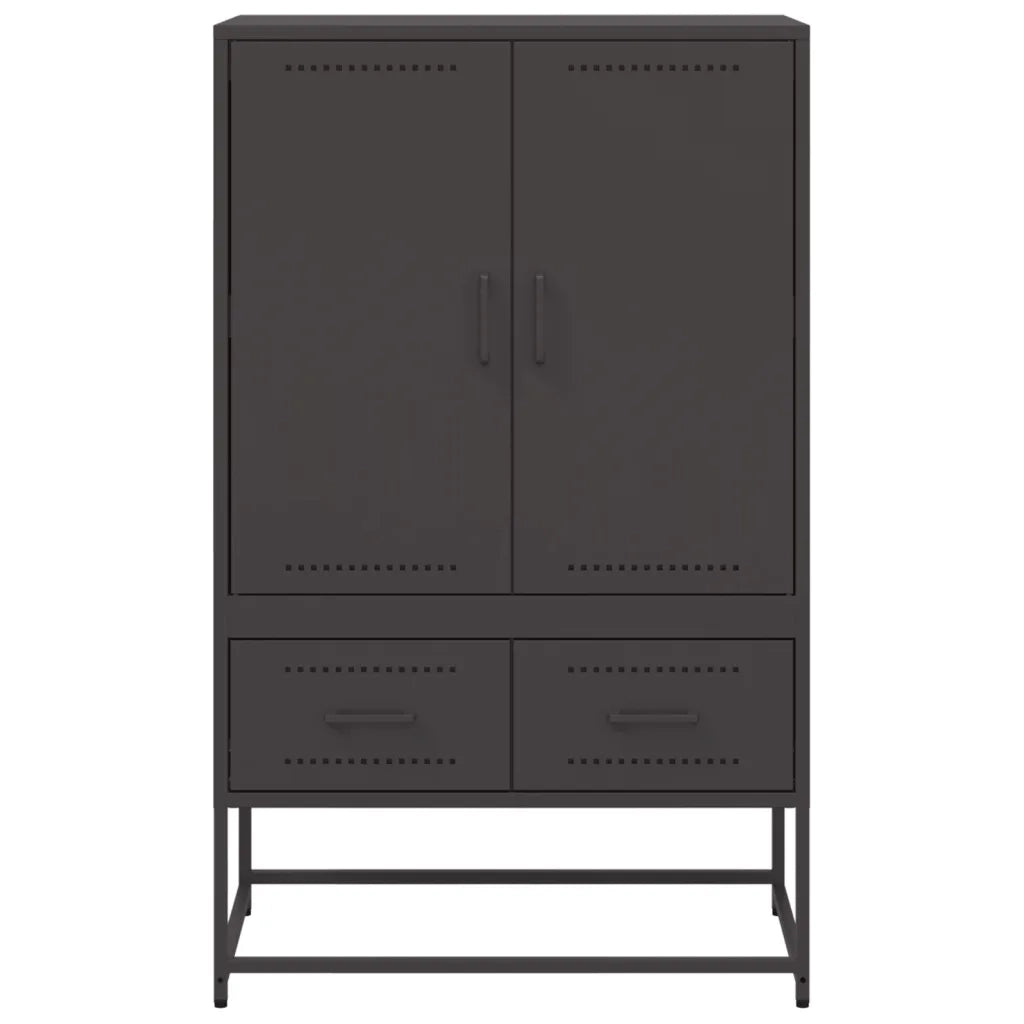 Credenza Nera 68x39x111,5 cm in Acciaio 846608