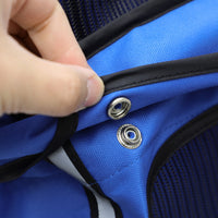 Passeggino per Cani Taglia Piccola Pieghevole con Copertura Antipioggia e Freni Blu