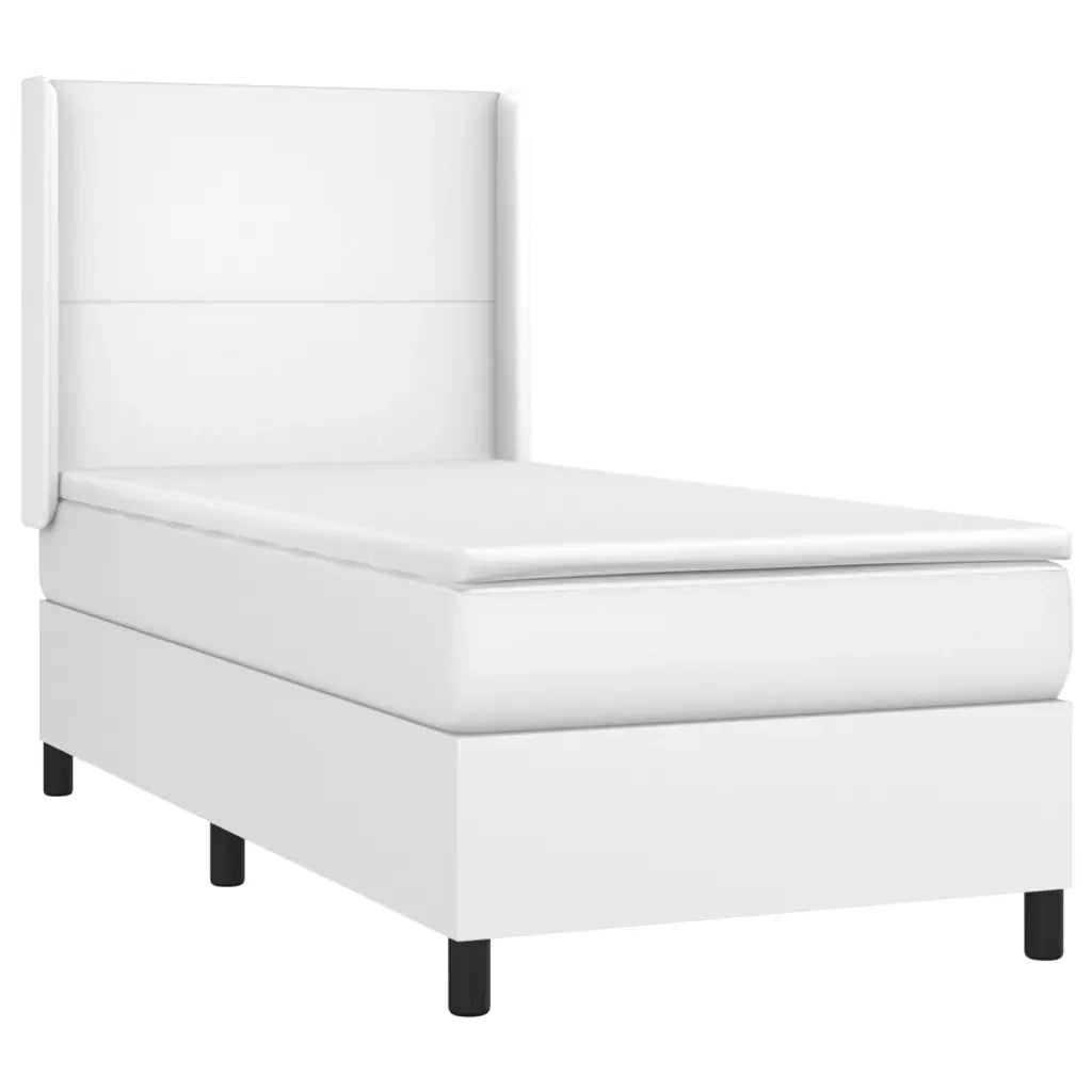 Giroletto Molle con Materasso e LED Bianco 90x200 cm Similpelle cod mxl 67992