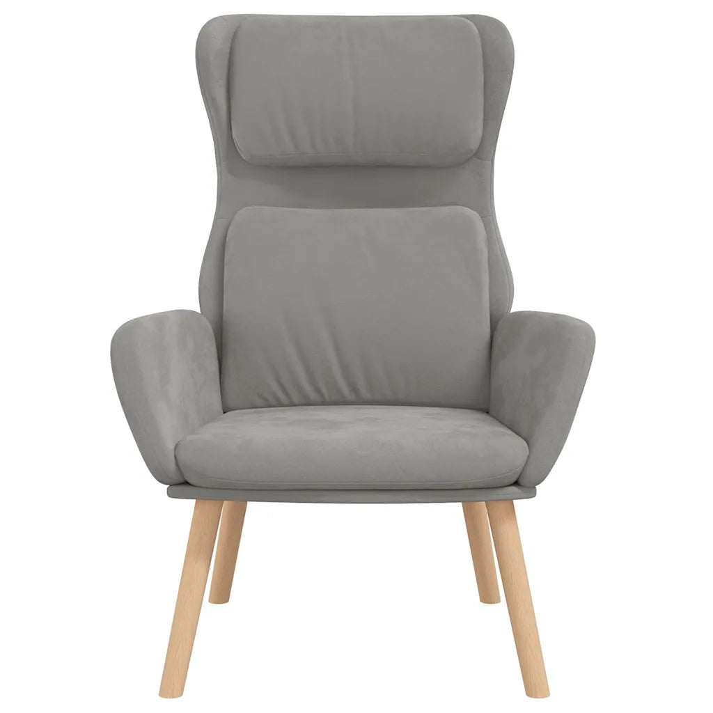 Poltrona Relax Grigio Chiaro in Velluto cod mxl 10345