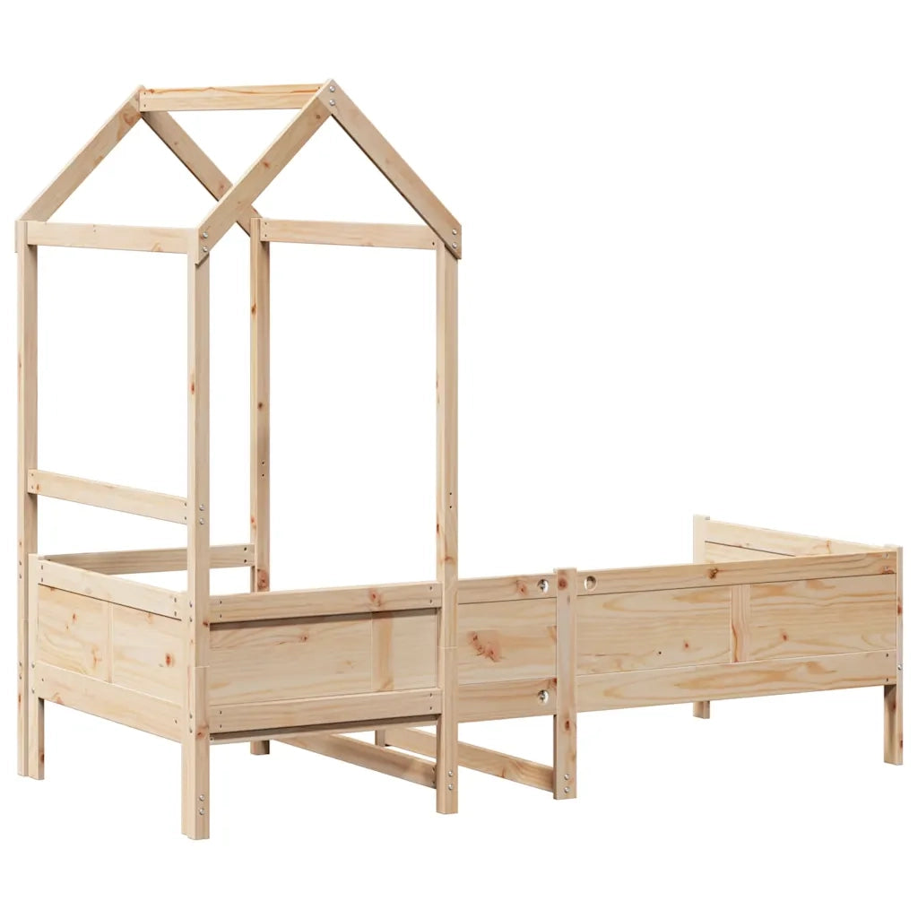 Dormeuse con Tetto 80x200 cm in Legno Massello di Pino 3282254