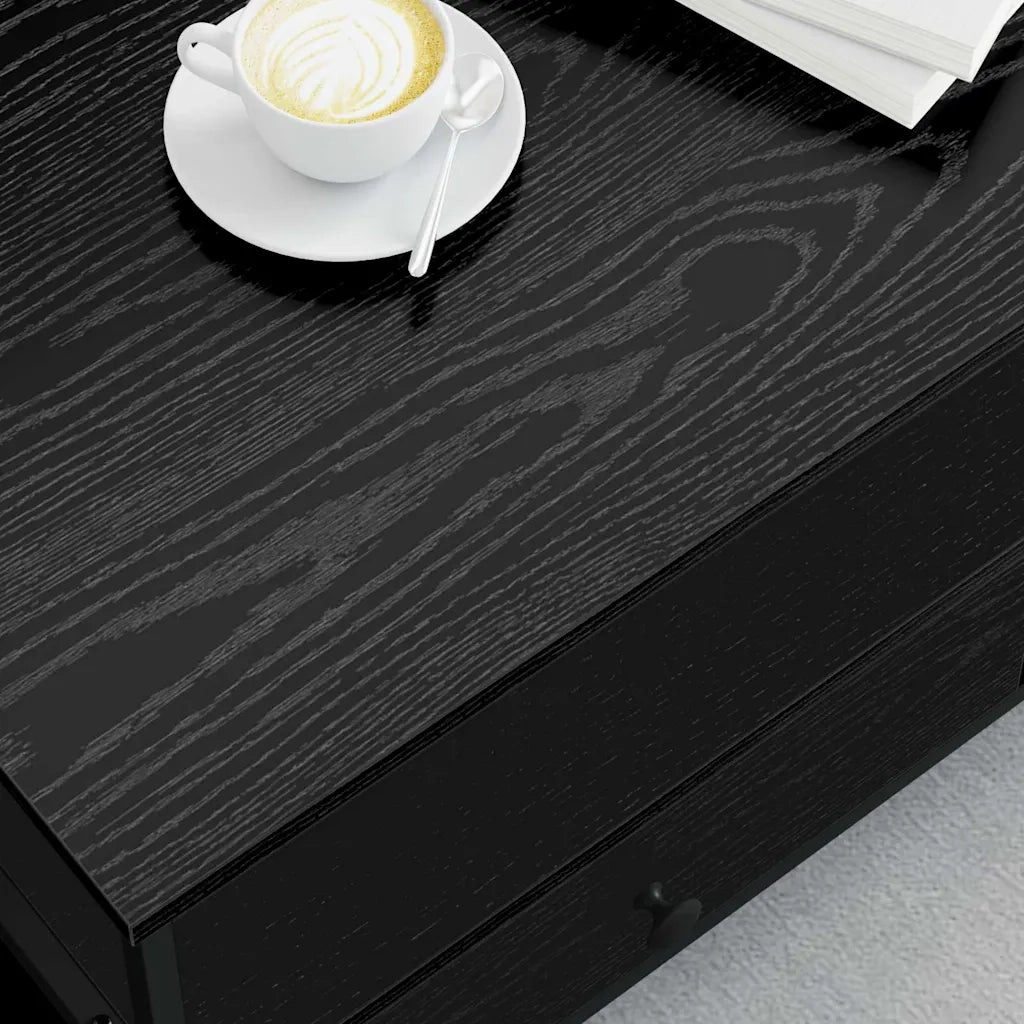 Tavolino da salotto | Tavolino da caff¨¨ | Tavolino da Soggiorno with Drawer Rovere nero 100 x 51 x 45 cm