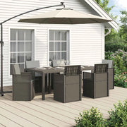 Set da Pranzo per Giardino con cuscino 7 pcs Grigio Chiaro PP 3430086