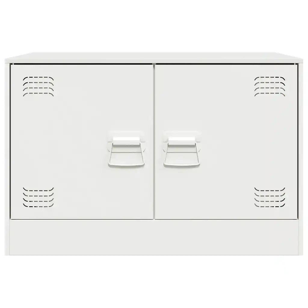 Mobile Porta TV Bianco 67x39x44 cm in Acciaio
