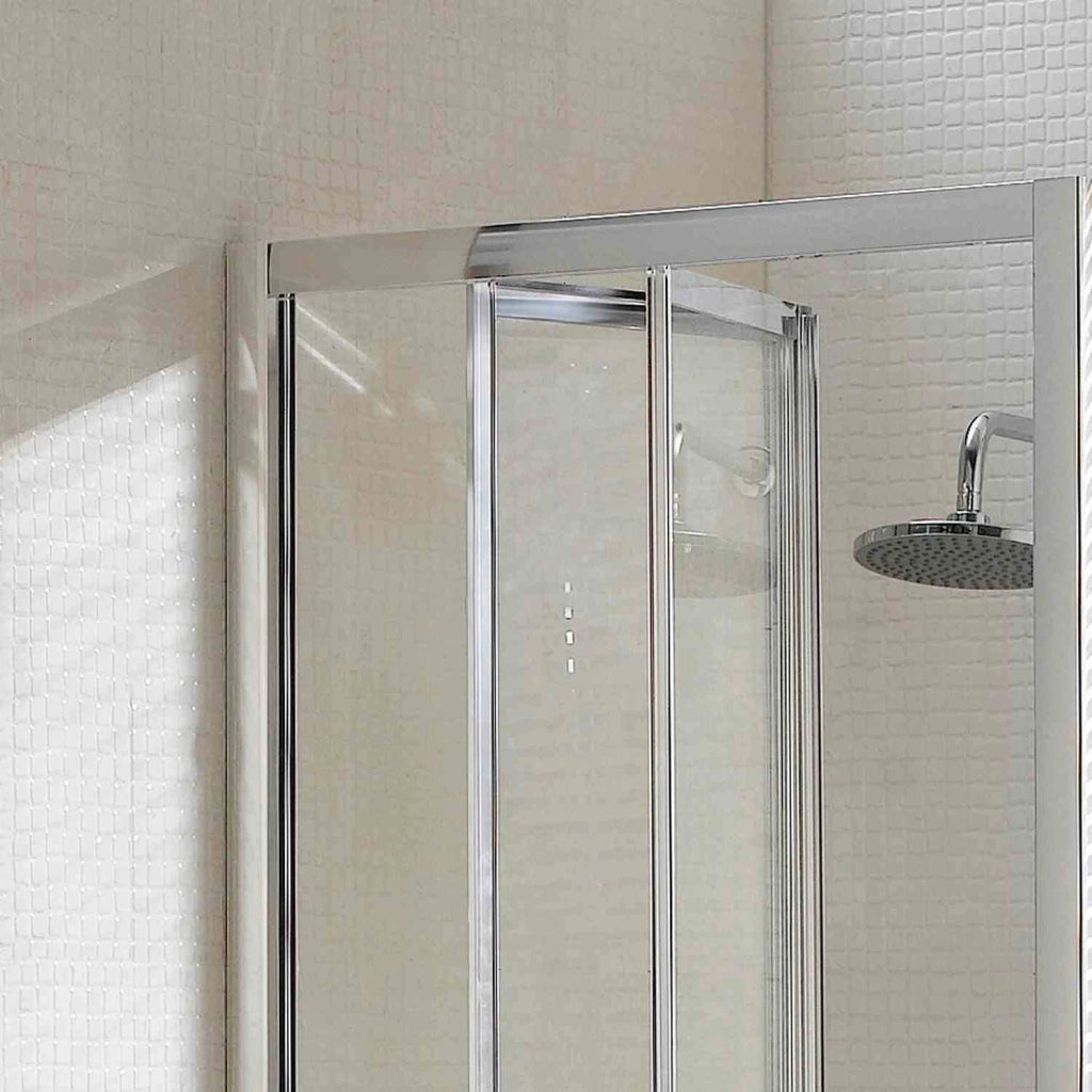 Porta Parete Doccia 1 Anta A Libro In Cristallo Trasparente 4mm H198 Fosterberg Fyn 70xH198 cm