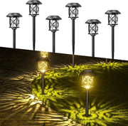 Luci esterne solari - 6 pezzi illuminazione esterna a energia solare auto on/off 3200K luce decorativa IP65 impermeabile all'acqua per patio prato piscina ingresso alberi