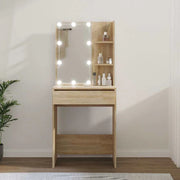 Dressing Table With LED Lighting, Sonoma Oak, 60x40x140 Cm