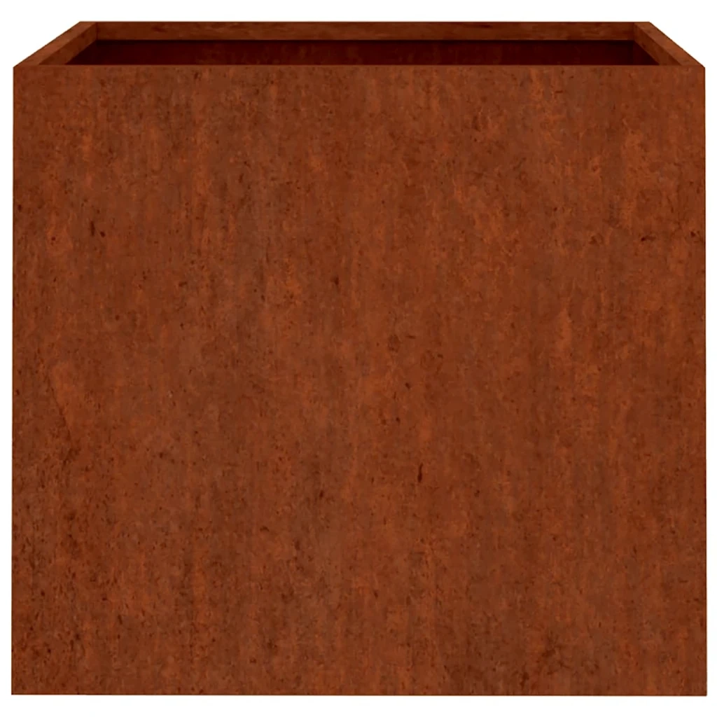 Fioriere 2 pz 49x47x46 cm Acciaio Corten 821552