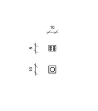 Set 3 Biocamini da Tavolo 10x10xH8 cm in Acciaio Satinato Set Skato Grigio Cromo