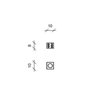 Set 3 Biocamini da Tavolo 10x10xH8 cm in Acciaio Satinato Set Skato Grigio Cromo