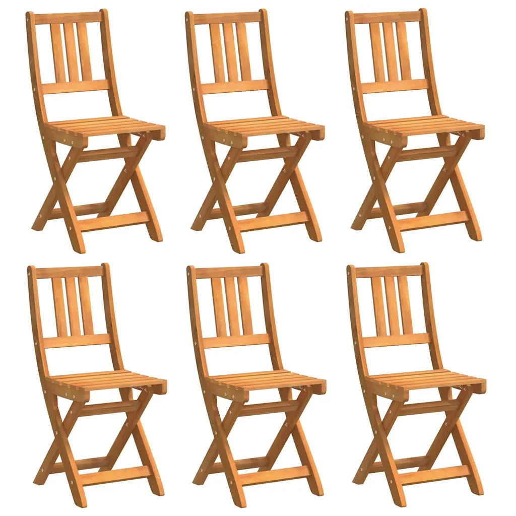 Sedie Bistro da Giardino 6 pcs Legno di Acacia Massello 3324841
