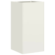 Fioriera moderna da esterno 40 x 40 x 80 cm ampio spazio elegante finitura in acciaio laminato a freddo bianco 02_0051493
