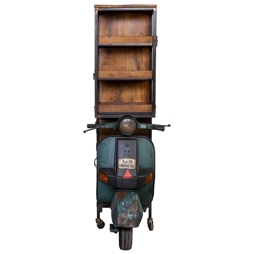 Moto mensola portabottiglie marrone 140x67x194