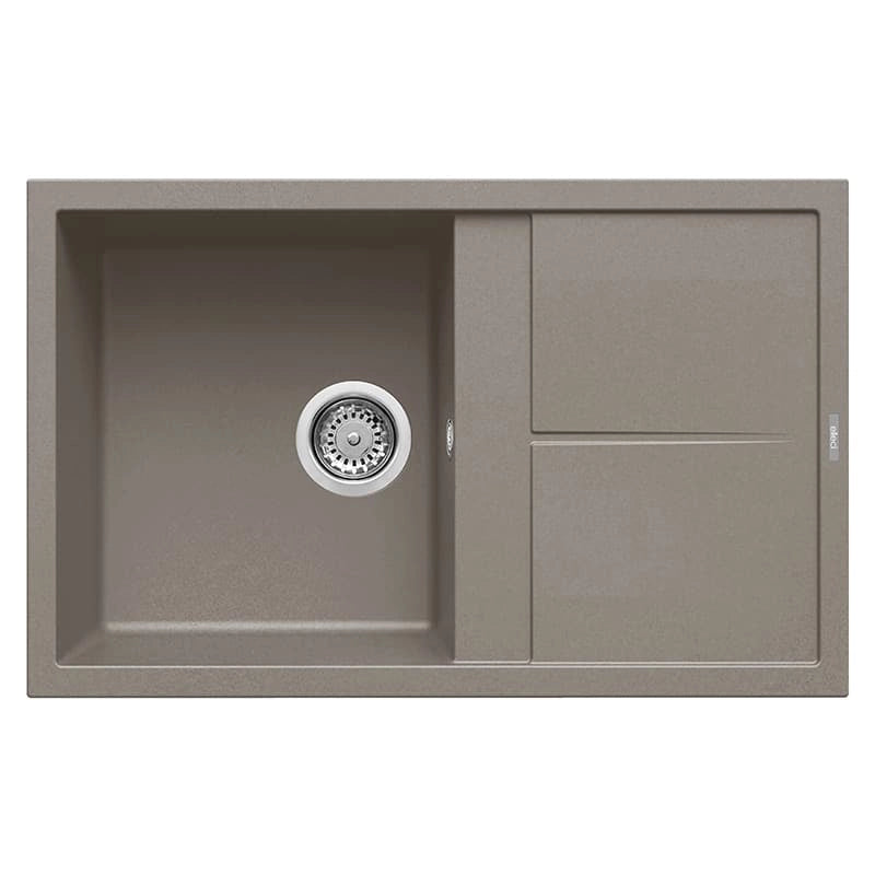 Lavello Elleci Incasso 1 vasca 79x50 Unico 300 Keratek Plus Grigio Dove Grey LKU30093
