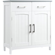 EasyComfort Mobiletto Bagno con 2 Ante, 2 Cassetti e Ripiano Regolabile, in MDF, 68x33x76cm