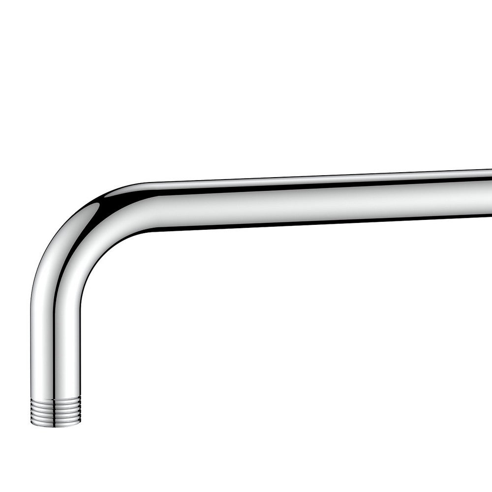 Braccio doccia tondo con rosone lungo 30 cm