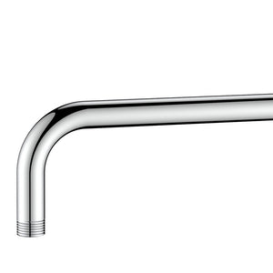 Braccio doccia tondo con rosone lungo 30 cm