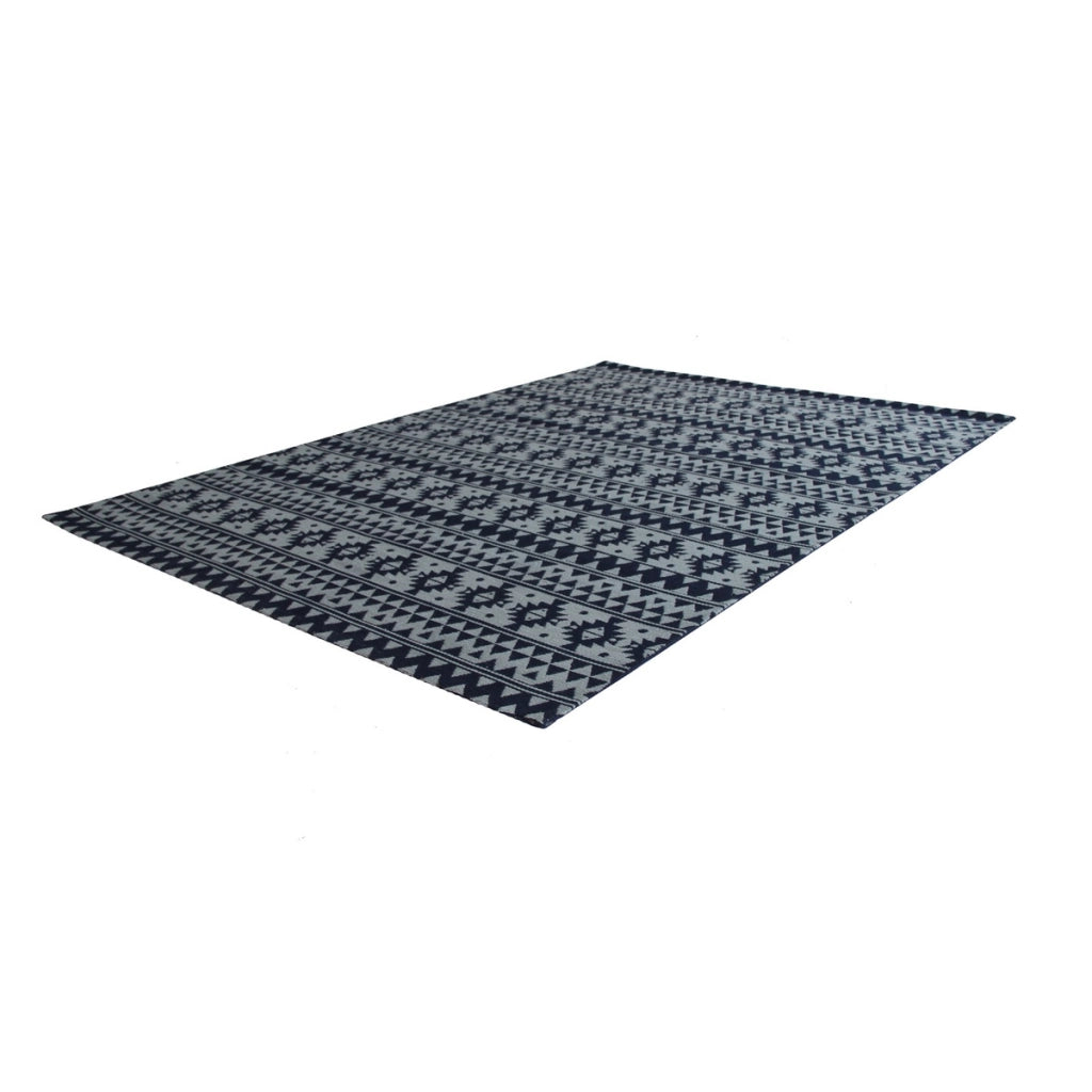 Tappeto Sunny 200 in Blu con Trama Etnica