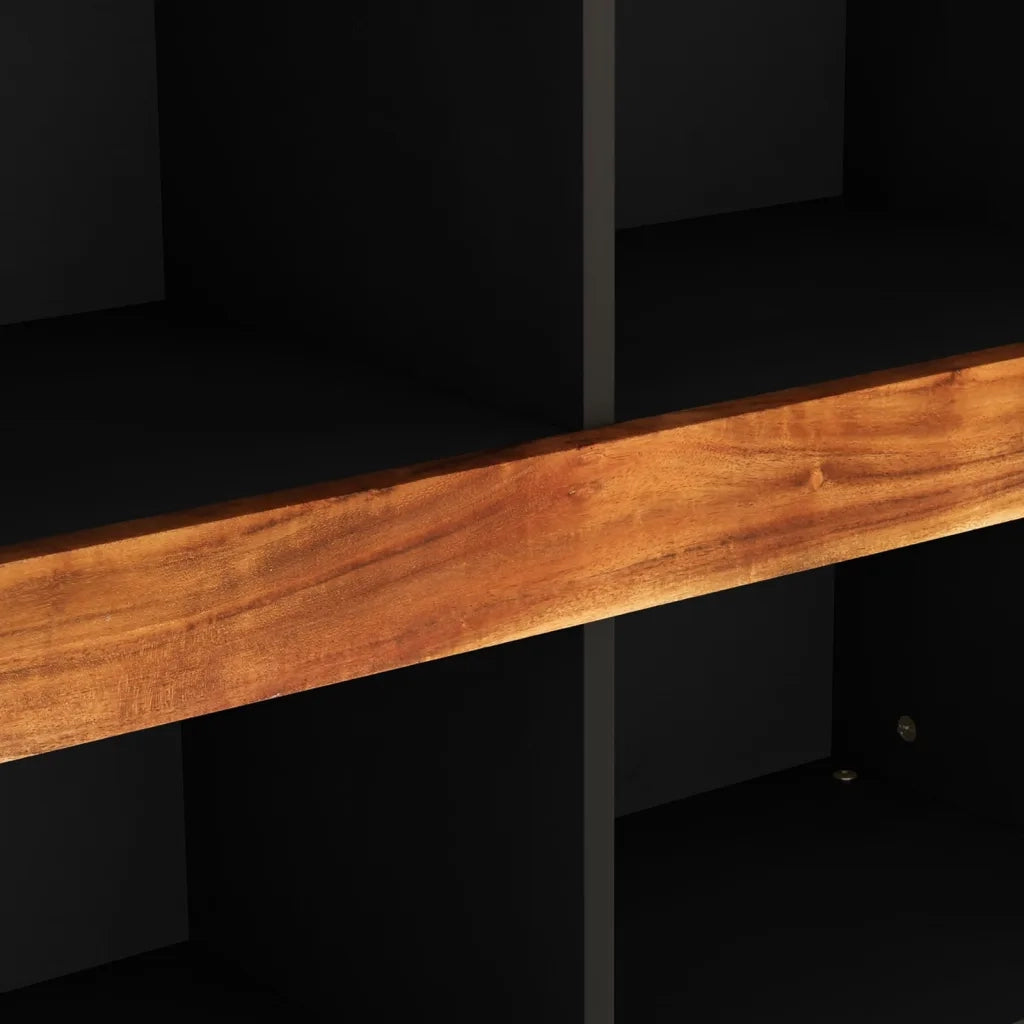 Credenza-Buffet-Armadio da cucina 85x33x75 cm in Legno Massello di Acacia