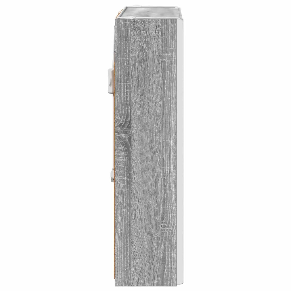 Mobiletto per specchio da bagno Grigio Sonoma