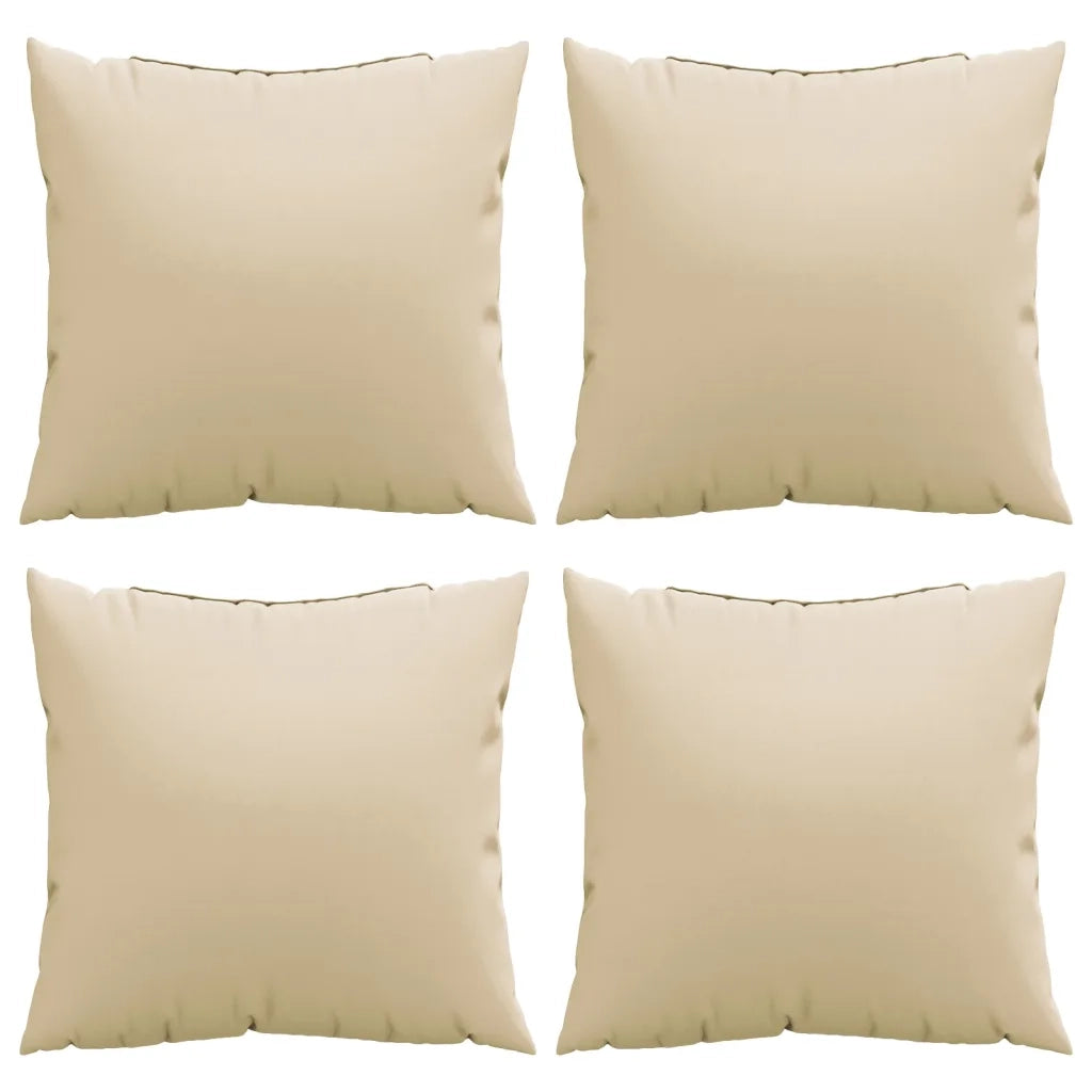 Cuscini per Divano 4 pz Beige 50x50 cm in Tessuto