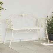 Panchina da giardino 2-Numero di posti 130 x 47 x 90 cm Acciaio 42029544