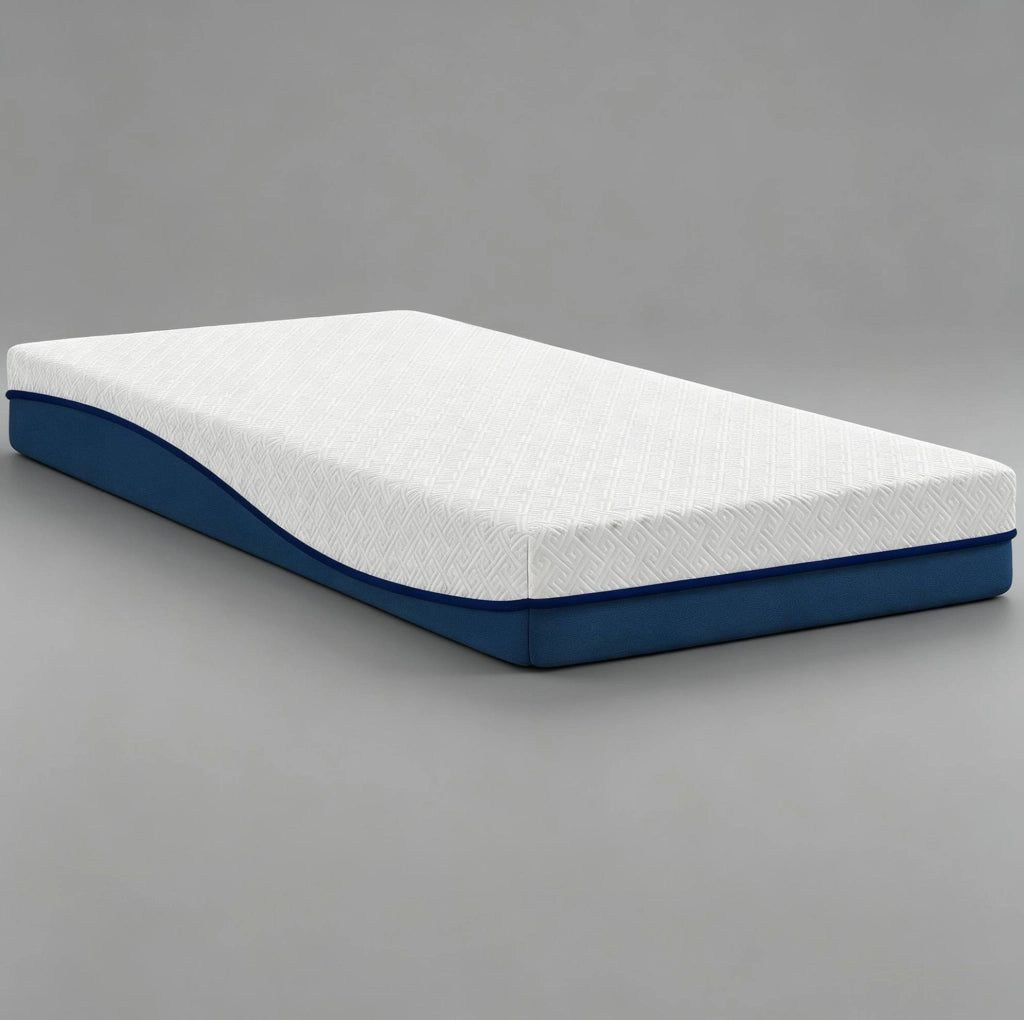 Materasso 90x190 cm in schiuma al tè verde, sfoderabile e lavabile, comfort medio-rigido