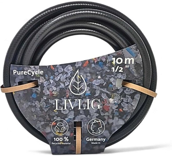 Serpentino di giardino riciclato - Duraturo - 10 metri - Nero - Materiale riciclato