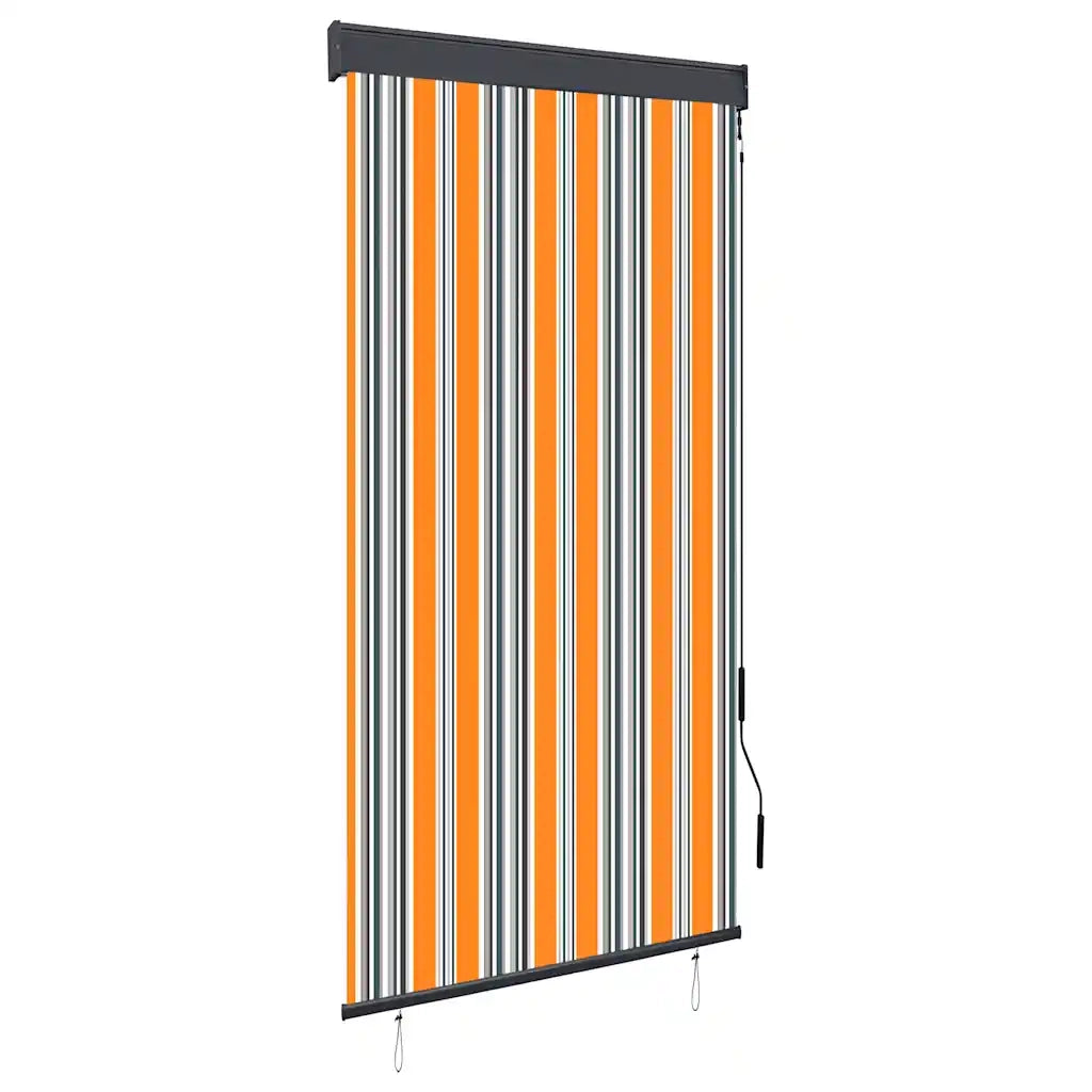 Tenda a Rullo per Esterni 80x250 cm Giallo e Blu