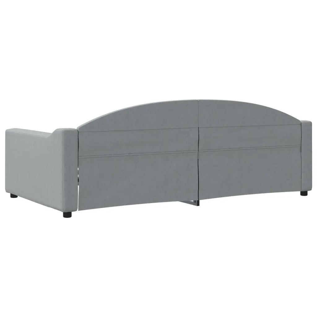 Letto da Giorno Grigio Chiaro 100x190 cm in Tessuto 354198
