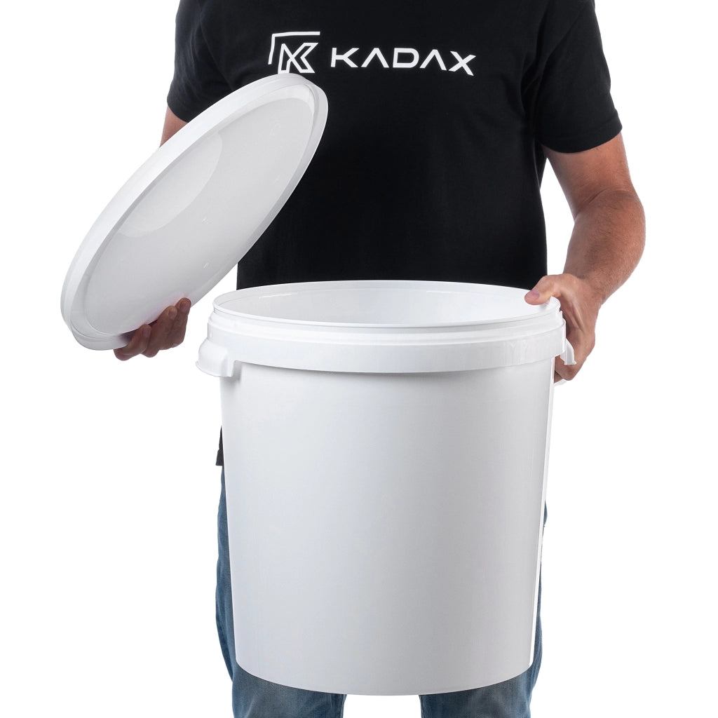 Contenitore di fermentazione KADAX da 33 litri per vino, liquori, birra e sidro, con tappo in sughero.