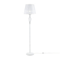 Lampada da terra Elegant in Metallo Grace Bianco con Oro